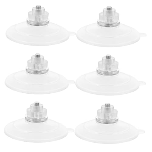 SEWACC 6 Stück Teiliges PVC Saugnäpfe mit Schraube und Mutter Starker Halt ohne Bohren Transparente Wandhaken für Küche Bad Fliesen Spiegel und Fenster Wiederverwendbar Heavy Duty von SEWACC