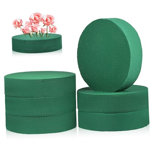 SEWACC 6 Stück Teiliges Runde Steckmasse Feuchtigkeitsbewahrende Blumen Steckschwämme für DIY Blumenarrangements Geeignet für Frische und Künstliche Blumen Vielseitiges Floristikzubehör von SEWACC