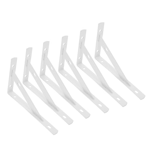 SEWACC 6 Stück Wandregalhalter aus Stahl Schwebende Regalträger mit Haken Design Rostfrei Minimalistisches Metall Wandregal für Wohnzimmer Büro Küche Einfache Montage Langlebig SEWACC 6 Stück Wandregalhalter aus Stahl Schwebende Regalträger mit Haken Design Rostfrei Minimalistisches Metall Wandregal für Wohnzimmer Büro Küche Einfache Montage Langlebig von SEWACC