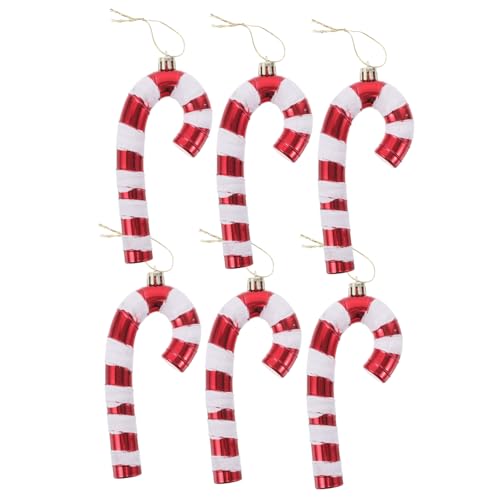 SEWACC 6stücke Große Handbemalte Zuckerstangen-hängeornamente Weihnachts-baumschmuck Büro Und Zuhause Feiertags-dekoration Innen Und Außen SEWACC 6stücke Große Handbemalte Zuckerstangen-hängeornamente Weihnachts-baumschmuck Büro Und Zuhause Feiertags-dekoration Innen Und Außen von SEWACC