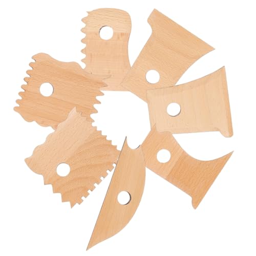 SEWACC 7 Stück Teiliges Töpferwerkzeug aus Holz für Modellieren Schnitzen Formen und Glätten von Geeignet für Anfänger und Profis Vielseitiges DIY Skulptur Werkzeug für Keramik und SEWACC 7 Stück Teiliges Töpferwerkzeug aus Holz für Modellieren Schnitzen Formen und Glätten von Geeignet für Anfänger und Profis Vielseitiges DIY Skulptur Werkzeug für Keramik und von SEWACC