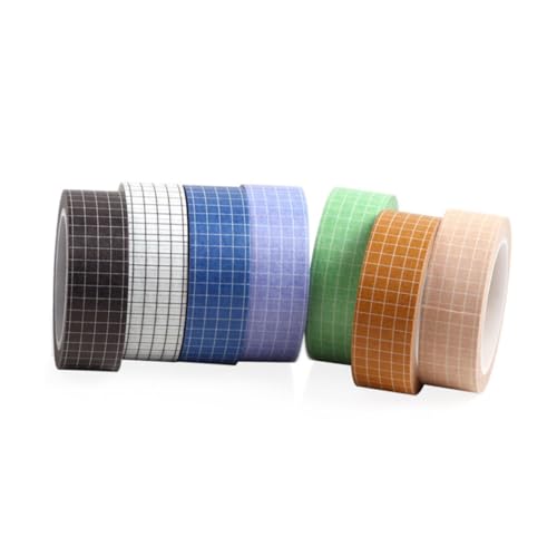 SEWACC 7 Stück Teiliges Washi Tape mit Feinem Gittermuster Selbstklebend Rückstandsfrei Entfernbar Geeignet für Scrapbooking DIY Basteln Kalender Geschenkverpackung Vielseitig Einsetzbar SEWACC 7 Stück Teiliges Washi Tape mit Feinem Gittermuster Selbstklebend Rückstandsfrei Entfernbar Geeignet für Scrapbooking DIY Basteln Kalender Geschenkverpackung Vielseitig Einsetzbar von SEWACC