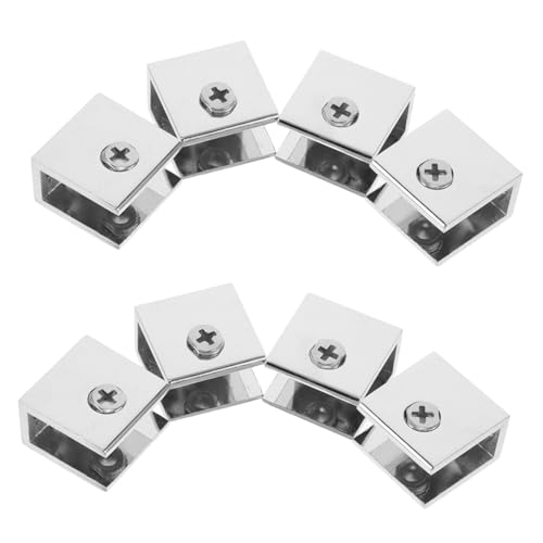 SEWACC 8 Stück Glasklemmen Metall Glasclip für Glasbefestigung Verstellbar für Glasregale Trennwände Bad Büro Multifunktionale Glashalterung SEWACC 8 Stück Glasklemmen Metall Glasclip für Glasbefestigung Verstellbar für Glasregale Trennwände Bad Büro Multifunktionale Glashalterung von SEWACC