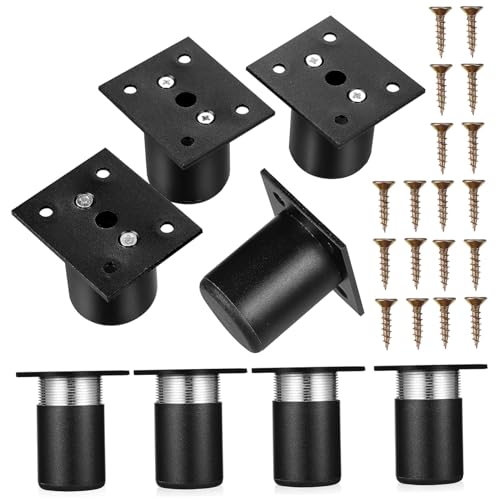 SEWACC 8 Stück Höhenverstellbare Möbelbeine aus Aluminiumlegierung Schwere Metallfüße für Sofa Schrank und DIY Möbel Robuste Möbelfüße mit Schrauben zur Einfachen Montage Höhe Schwarz SEWACC 8 Stück Höhenverstellbare Möbelbeine aus Aluminiumlegierung Schwere Metallfüße für Sofa Schrank und DIY Möbel Robuste Möbelfüße mit Schrauben zur Einfachen Montage Höhe Schwarz von SEWACC