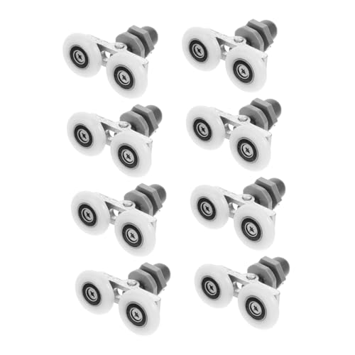 SEWACC 8 Stück Teiliges Duschkabinen doppelrollenset aus Langlebigem Material mit Schwenk doppelrad für Einfaches Gleiten Minimalistisches Design Inklusive Montagezubehör Geeignet für von SEWACC