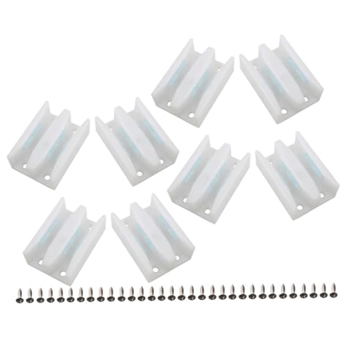 SEWACC 8 Stück Teiliges Duschtür Bodenführung aus Kunststoff und Metall Stabile Schiebetür Führung gegen Schwanken Einfache Montage mit Schrauben Weiße Unterlage für Duschtüren und SEWACC 8 Stück Teiliges Duschtür Bodenführung aus Kunststoff und Metall Stabile Schiebetür Führung gegen Schwanken Einfache Montage mit Schrauben Weiße Unterlage für Duschtüren und von SEWACC