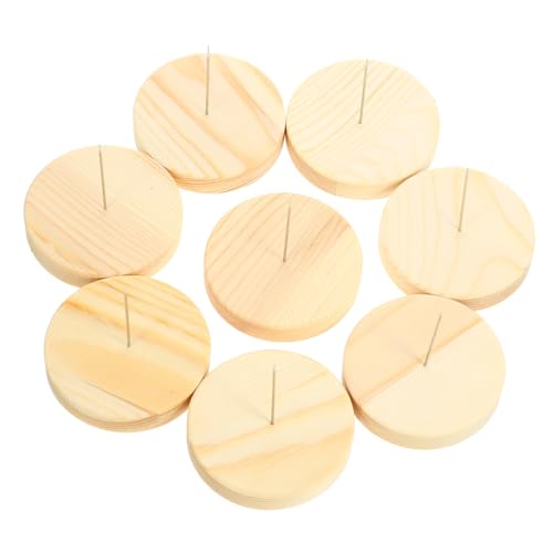 SEWACC 8 Stück Teiliges Filz Puppenständer mit Metallnadel und Stabilem Holzsockel Vielseitiger Halter für Filzpuppen und Kleine Dekorationsobjekte für Schreibtisch und Vitrine von SEWACC