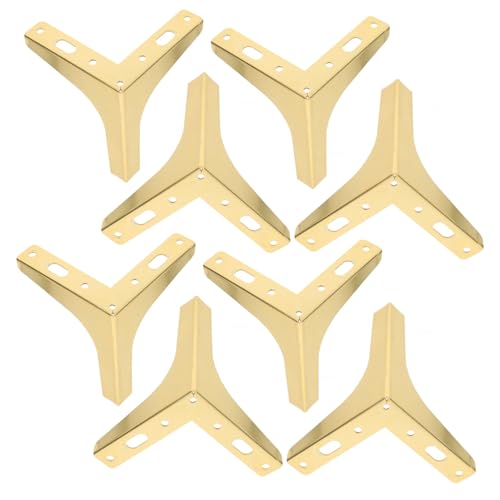 SEWACC 8 Stück Teiliges Möbelfüße Metall Goldfarben Schwere Ausführung Stabile Unterstützung für Sofa Tv Schrank Kommode Stuhl und Couchtisch Einfache Montage Langlebig und von SEWACC