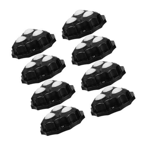 SEWACC 8 Stück Teiliges Selbstklebende Möbelrollen mit Drehung für Küchengeräte und Möbel Elegantes Schneeflocken Design Installieren Schwarz von SEWACC