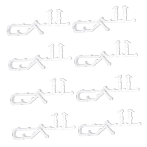 SEWACC 8 Stück Teiliges Transparente Jalousienhalter aus Pp material Verschleißfest und Rahmenschonend Praktische Clips für Stehende Vorhänge und Gardinen im Wohnzimmer Unauffällige SEWACC 8 Stück Teiliges Transparente Jalousienhalter aus Pp material Verschleißfest und Rahmenschonend Praktische Clips für Stehende Vorhänge und Gardinen im Wohnzimmer Unauffällige von SEWACC