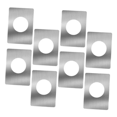 SEWACC 8 Stück Teiliges Türknopf Reparaturset aus Edelstahl Verstärkungsplatten zur Abdeckung von Schlossholräumen Einsetzbar für Holztüren und Metalltüren Einfache Montage Stabile von SEWACC