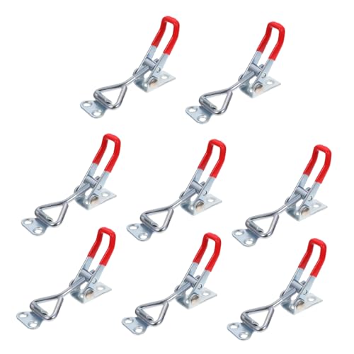 SEWACC 8 Stück Teiliges Verstellbares Toggle Clamp aus Galvanisiertem Eisen Robust Einfach zu Montieren Vielseitig für Kisten Werkzeugkoffer und Bewegliche Teile Zeitsparend und SEWACC 8 Stück Teiliges Verstellbares Toggle Clamp aus Galvanisiertem Eisen Robust Einfach zu Montieren Vielseitig für Kisten Werkzeugkoffer und Bewegliche Teile Zeitsparend und von SEWACC