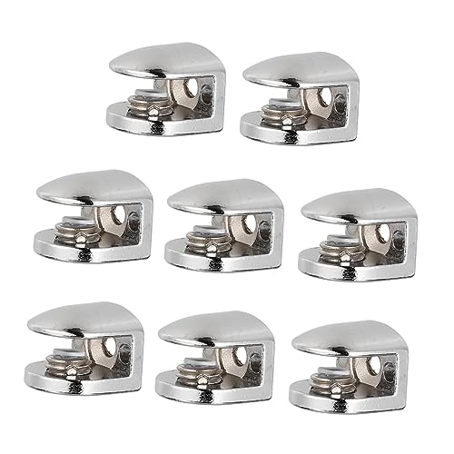 SEWACC 8 Stück Verstellbare Glasklemmen für Langlebigem Zinklegierung für Badezimmer Weinregal und Vitrinen Eleganter Glashalter Vielseitig Einsetzbar SEWACC 8 Stück Verstellbare Glasklemmen für Langlebigem Zinklegierung für Badezimmer Weinregal und Vitrinen Eleganter Glashalter Vielseitig Einsetzbar von SEWACC