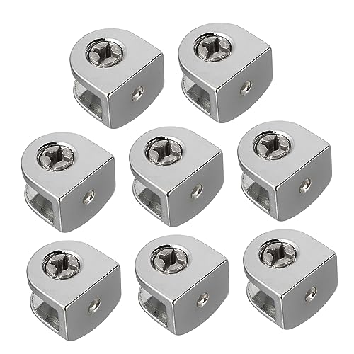 SEWACC 8 Stück Verstellbare Teiliges Glasklemmen Zinklegierung für Glasregale Einfache Montage Hitzebeständig für Badezimmer Vitrinen Weinregale SEWACC 8 Stück Verstellbare Teiliges Glasklemmen Zinklegierung für Glasregale Einfache Montage Hitzebeständig für Badezimmer Vitrinen Weinregale von SEWACC
