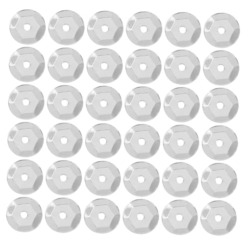 SEWACC 800 Stück Runde Metallische Pailletten Glänzend Flach für DIY Basteln Kleidung Schmuck Hochzeit Weihnachtsdeko Nagelkunst Zubehör von SEWACC