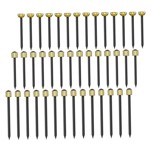SEWACC 90 Stück Teiliges Schwarze Stahlnägel mit Messingkopf Hohe Tragfähigkeit Biegfest Kleine Wandnägel zum Aufhängen von Bilderrahmen für Trockenbau und Putz Minimaler von SEWACC