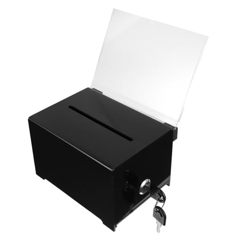 SEWACC Abschließbare Acryl Spendenbox mit Schloss Transparente Wahlurne für Wohltätigkeit Vorschlags und Aufbewahrungsbox Sichere Briefkastenlösung für Spenden und Feedback SEWACC Abschließbare Acryl Spendenbox mit Schloss Transparente Wahlurne für Wohltätigkeit Vorschlags und Aufbewahrungsbox Sichere Briefkastenlösung für Spenden und Feedback von SEWACC