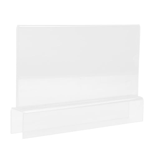 SEWACC Acryl Namensschild Halter Klar Schlitz Stabiler Kartenhalter Büro Arbeitsplatz Display Ständer für Arbeitsplatz und Abteilungskennzeichnung von SEWACC