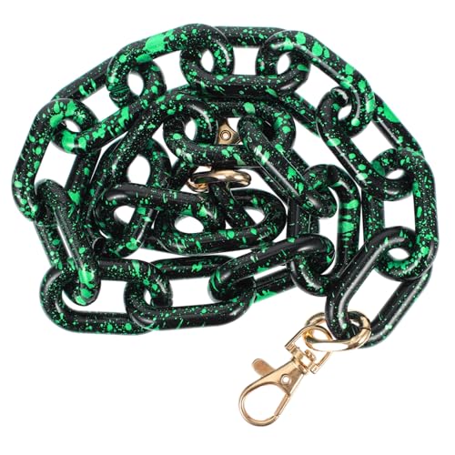 SEWACC Acryl Taschenkette Schneeflocke Grün Clutch Chain Dekorativer Schulterriemen DIY Bag Accessoire Handtaschen Ersatz Trageriemen mit Karabinerverschluss für Umhängetaschen von SEWACC