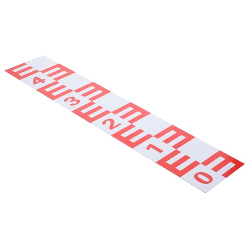 SEWACC Aluminium Wasserstandsanzeiger Selbstklebend Reflektierendes Messgerät für Teiche und Schwimmbäder Korrosionsbeständig Langlebig Aluminiumlegierung Einfache Montage Ablesbar von SEWACC