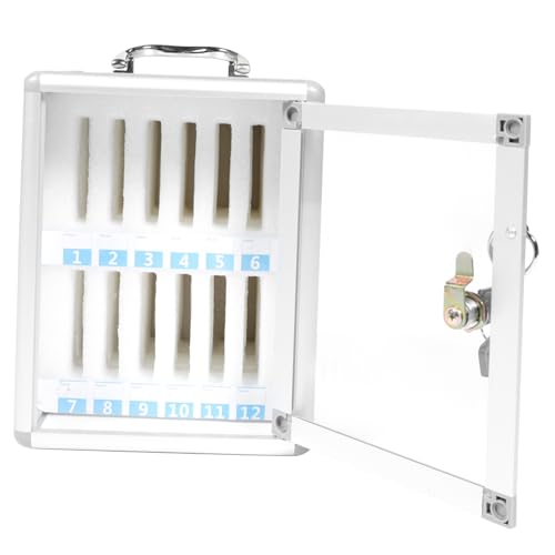 SEWACC Aluminiumlegierung Handy Aufbewahrungsschrank mit Schloss Fächer Druckfest mit Nummerierten Fächern und Polsterschutz Geeignet für Büro Schule Konferenzräume von SEWACC