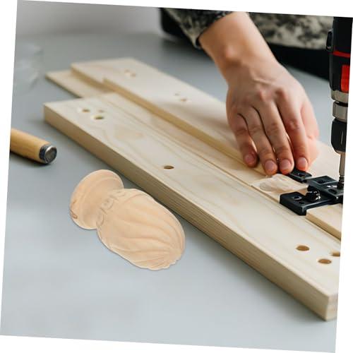 SEWACC Ananas Dekoration Ornament Möbel Bastelzubehör Holzbearbeitung Römische Säulen Unvollendete DIY Spindeln Handläufe Endstück DIY Möbel Endstück Dekorative Ananas Beige von SEWACC