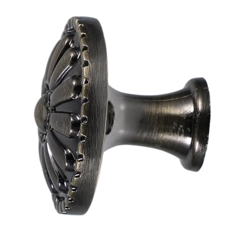 SEWACC Antiker Möbelgriff aus Langlebiger Zinklegierung Runder Vintage Schrankgriff für Küchenschränke und Kleiderschränke Dekorativer Antiker Bronzegriff mit Floralem Design von SEWACC