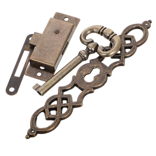 SEWACC Antikes Metall Zubehör für Standuhr Robustes Uhrentür mit Schlüssel Scharnieren und Zylinderschloss Klassische Vintage Optik für DIY Uhr Langlebige Uhrmacher Bauteile von SEWACC