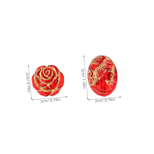 SEWACC Assortierte Transparente Rote Schmuckperlen mit Goldener Beschichtung Vielfältige Formen Wie Blume Schmetterling Tropfen für DIY Schmuckherstellung von Armbändern und Halsketten SEWACC Assortierte Transparente Rote Schmuckperlen mit Goldener Beschichtung Vielfältige Formen Wie Blume Schmetterling Tropfen für DIY Schmuckherstellung von Armbändern und Halsketten von SEWACC