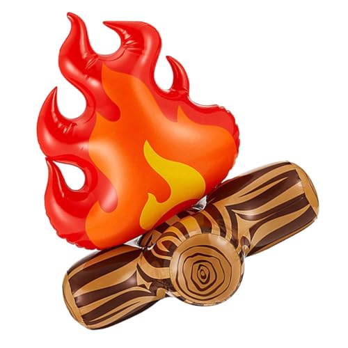 SEWACC Aufblasbares PVC Campfire Prop Garten Dekoration Wiederverwendbar Flackernde Lichterkette Party Deko Für Camping Geburtstage Feiertage von SEWACC