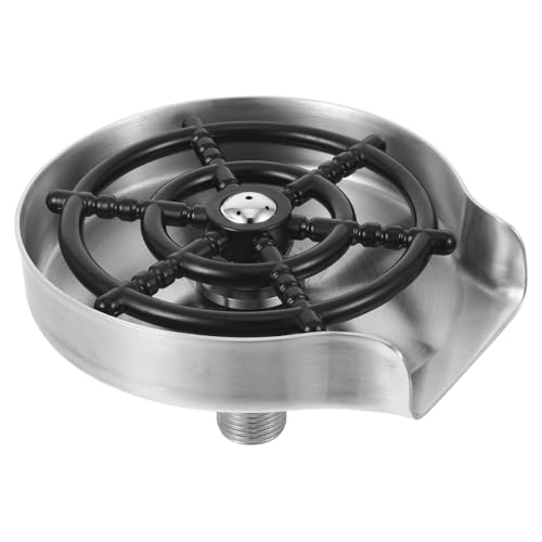 SEWACC Automatischer Glas Flaschenreiniger Edelstahl Spülbecken Cup Rinser mit Drehbarer Düse für Küche Bar Babyflaschen Geeignet Robust Langlebig Rostfrei von SEWACC