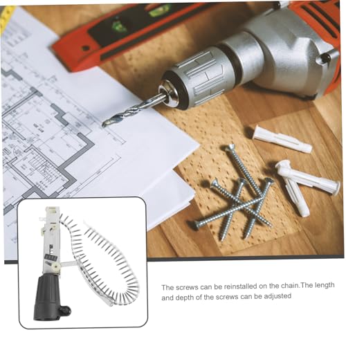 SEWACC Automatischer Kettennageladapter für Elektroschrauber in Nageltiefe und Langlebiges Zubehör für Holzarbeiten Kompatibel mit Akku bohrmaschinen SEWACC Automatischer Kettennageladapter für Elektroschrauber in Nageltiefe und Langlebiges Zubehör für Holzarbeiten Kompatibel mit Akku bohrmaschinen von SEWACC