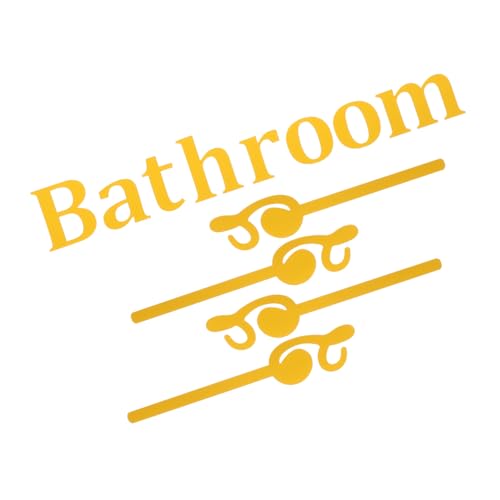 SEWACC Badezimmer Wandaufkleber Wc Schild Selbstklebend Gold Dekoratives Türschild für Bad und Toilette Einfach Anzubringen für Zuhause und Hotel Modernes Design SEWACC Badezimmer Wandaufkleber Wc Schild Selbstklebend Gold Dekoratives Türschild für Bad und Toilette Einfach Anzubringen für Zuhause und Hotel Modernes Design von SEWACC