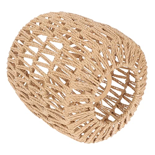 SEWACC Boho Rattan Deckenlampenschirm Geflochten Vintage Stil Hängelampe Lampenschirm für Esszimmer Wohnzimmer Dekoration Elegant und Leicht zu Montieren von SEWACC