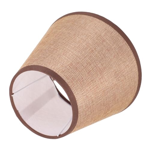 SEWACC Brauner Stoff Lampenschirm Ersatzschirm für Tisch und Wandlampen Einfache Installation Sanftes Licht Dekoratives Wohnaccessoire für Schlafzimmer und Wohnzimmer von SEWACC