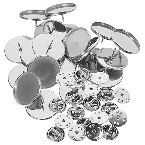 SEWACC Brosche Basis Broschenverschlüsse Anstecknadel Basis: 20 Sets -Brustnadelablagen -Abzeichen-Rohlinge Rahmen-Gussformen für Heimwerker-Bastelarbeiten zum Basteln von Geschenken SEWACC Brosche Basis Broschenverschlüsse Anstecknadel Basis: 20 Sets -Brustnadelablagen -Abzeichen-Rohlinge Rahmen-Gussformen für Heimwerker-Bastelarbeiten zum Basteln von Geschenken von SEWACC