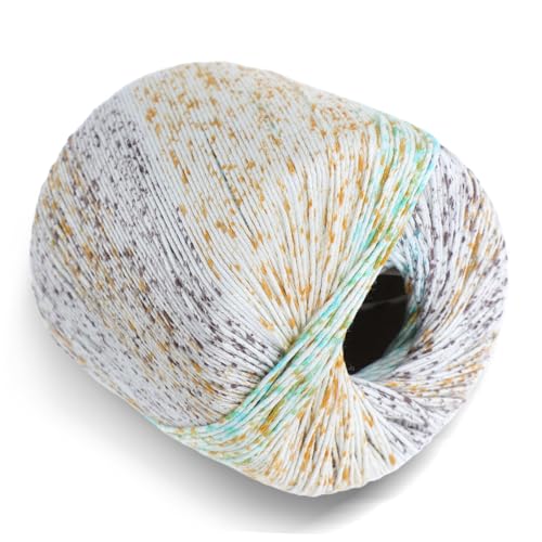 SEWACC Bunte Baumwoll häkelgarn Weiches Langlebiges Strickgarn für Kissen Schals Decken für DIY handarbeiten Originelles Garn für Anfänger und Erfahrene Stricker SEWACC Bunte Baumwoll häkelgarn Weiches Langlebiges Strickgarn für Kissen Schals Decken für DIY handarbeiten Originelles Garn für Anfänger und Erfahrene Stricker von SEWACC