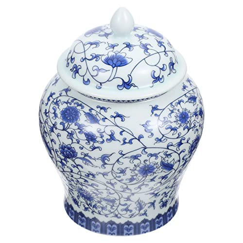 SEWACC Teedose aus blauem und weißem Porzellan teeaufbewahrungsboxen Tee Aufbewahrungsdose Dekorvase luftdichte Vorratsdose für Lebensmittel Küchenkanister Keramikvase Trockenfrüchteglas von SEWACC
