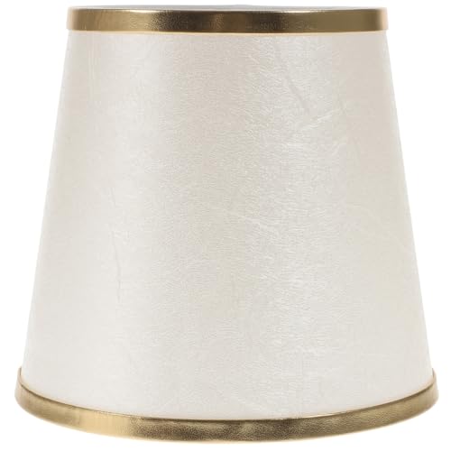 SEWACC Clip Lampenschirm für Tischleuchte mit Rosa Goldrand Stoff und Geeignet für Wandleuchte Stehlampe Kronleuchter Leichte Installation Sanftes Licht von SEWACC