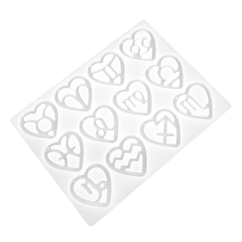 SEWACC DIY Silikonform Herzform für Schmuckherstellung mit Anhängerloch Vielseitige DIY Gießform für Resin Trockenblumen Pigmente Bastelaccessoires Praktisch und Kreativ von SEWACC