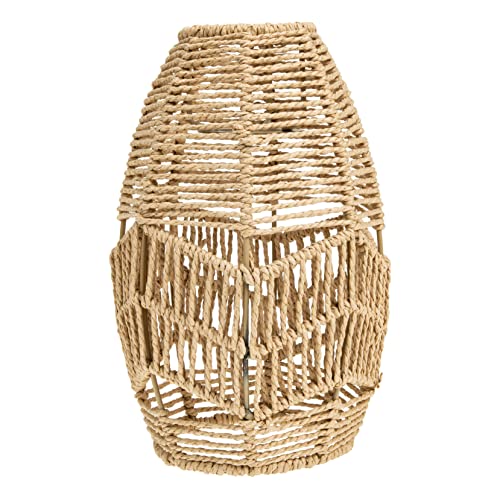 SEWACC Deckenlampe Rattan Look Imitation Rattan Lampenschirm für Kreative Wohnraumgestaltung Installieren Leicht und Bruchsicher für Hauswärmegeschenke von SEWACC