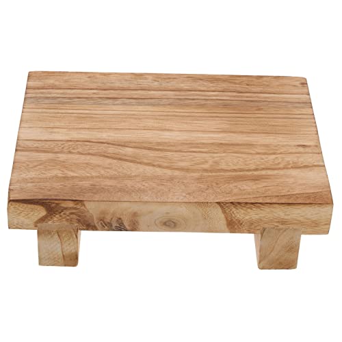 SEWACC Dekorativer Holz Hocker aus Hochwertigem Holz Kleiner Praktischer Hocker für Inneneinrichtung für Kunsthandwerk und Sammlungen Leicht zu Reinigen Bewegen von SEWACC