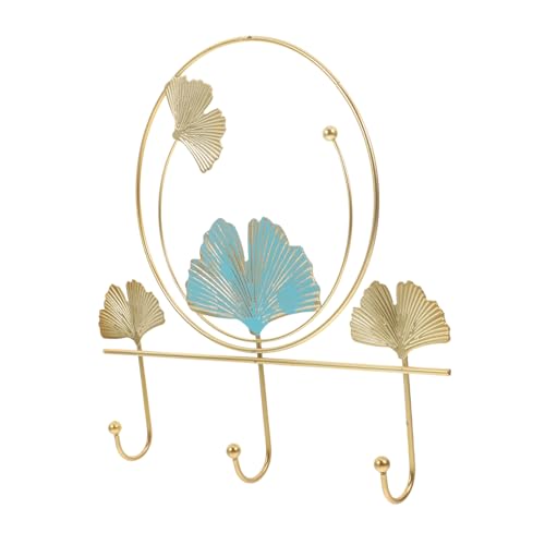 SEWACC Dekorativer Wandhaken Blattform Robustem Eisen Wandmontierter Kleiderhaken für Eingangsbereich Schlüsselhalter und Wanddekoration Haken Gold mit Buntem Blattdesign für Wohnzimmer SEWACC Dekorativer Wandhaken Blattform Robustem Eisen Wandmontierter Kleiderhaken für Eingangsbereich Schlüsselhalter und Wanddekoration Haken Gold mit Buntem Blattdesign für Wohnzimmer von SEWACC