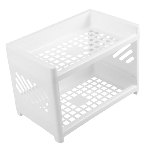 SEWACC Desktop Organizer Aufbewahrungsregal mit Faltbar Kunststoff Ablage für Badezimmer Studentenzimmer Büro mit Ablauflöchern Großer Stauraum für Kosmetik und Toilettenartikel SEWACC Desktop Organizer Aufbewahrungsregal mit Faltbar Kunststoff Ablage für Badezimmer Studentenzimmer Büro mit Ablauflöchern Großer Stauraum für Kosmetik und Toilettenartikel von SEWACC