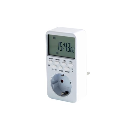 SEWACC Digitaler Programmierbarer Zeitschaltstecker mit Timerrelais LED display Tasten Langlebiges PC gehäuse für Haushaltsgeräte Wie Reiskocher Heizungen Sicherheitsgeräte von SEWACC