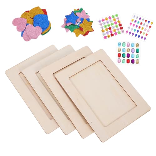 SEWACC Diy Holz Bilderrahmen Unvollendete Fotorahmen mit Aufkleber für Kreative Bastelprojekte für Familienaktivitäten Verschönerung von Zuhause SEWACC Diy Holz Bilderrahmen Unvollendete Fotorahmen mit Aufkleber für Kreative Bastelprojekte für Familienaktivitäten Verschönerung von Zuhause von SEWACC