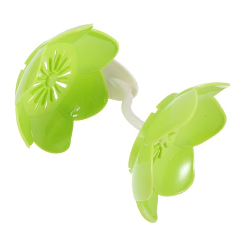 SEWACC Doppelstöckige Wandmontage Seifenschale Lotusblumenform Bpa Freies Kunststoff Material Badezimmer Seifenhalter mit Ablaufsystem für Haushalt und Dusche in Frischem Grün von SEWACC