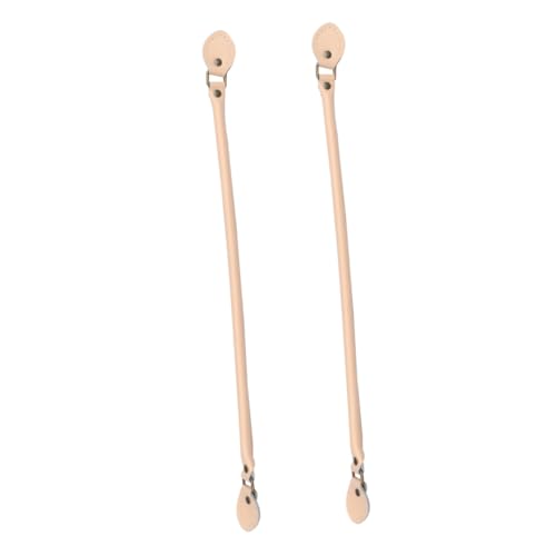SEWACC Echtes Rindsleder Handtaschenhenkel Dicker Ersatzriemen in Beige Gelb Langlebiger DIY Schultergurt für Damen Taschen Strapazierfähiger Tasche Tragegriff Zubehör von SEWACC