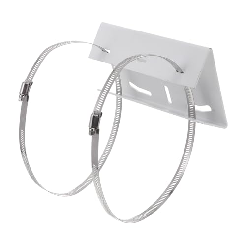 SEWACC Edelstahl Halterung mit Verstellbaren Schlaufen Robuste Mastbefestigung für Senkrechte Pfosten Wetterfestes CCTV Kamera Montageset für Innen und Außengebrauch von SEWACC