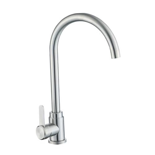 SEWACC Edelstahl Küchenarmatur mit Keramikkern Schwenkbarer Wasserhahn für Waschbecken Antirostend Flexibel Tropffrei Einfache Installation Geeignet für Bad und Küche von SEWACC